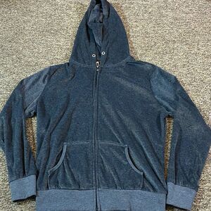 Tracksuit Dark Gray Zip-Up Hoodie with Pockets Size M